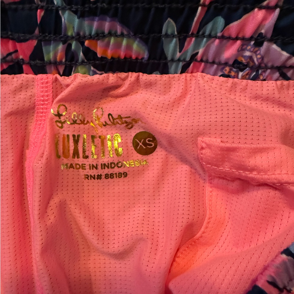 Lilly Pulitzer Pink and Blue Athletic Shorts XS NWT - Picture 3 of 5